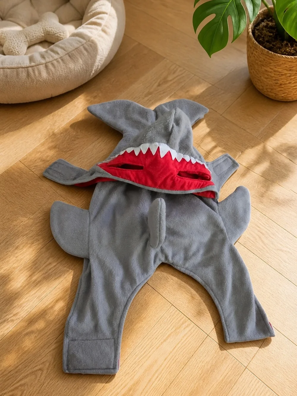 📣 Bundle 4 🐾 Pet Costumes Bumble Bee🐝 L Shark🐋 L Beach Hat 👓 Blonde Wig M/L